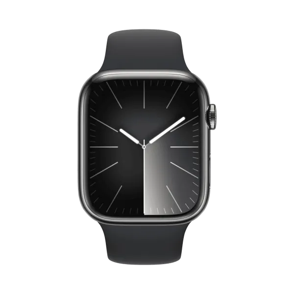 Apple Watch Series 9 - Paslanmaz Çelik - 45mm - Cellular - Gece yarısı - 2