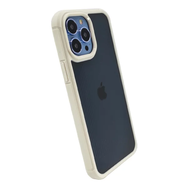 Nettech Apple iPhone 13 Pro Max Uyumlu Karbon inoks Seri Arka Koruma Kılıf (Beyaz) NT-95796 - 2