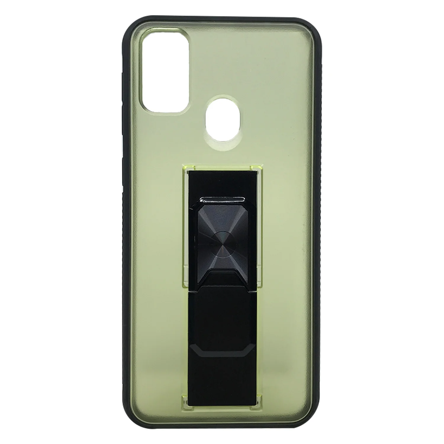 Nettech Samsung Galaxy M21 Uyumlu MicroCase Mıknatıs Yüzüklü Arka Koruma Kılıf (Sarı) NT-87028