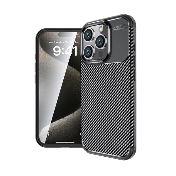 Apple iPhone 16 Pro Max Kılıf Zore Negro Silikon Kapak - Siyah - 1