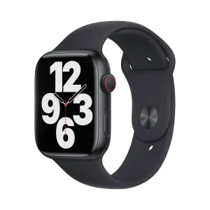 Apple Watch Series 7 - Alüminyum - 45mm - Cellular - Gece yarısı