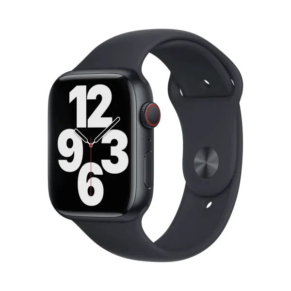Apple Watch Series 7 - Alüminyum - 45mm - Cellular - Gece yarısı - 1