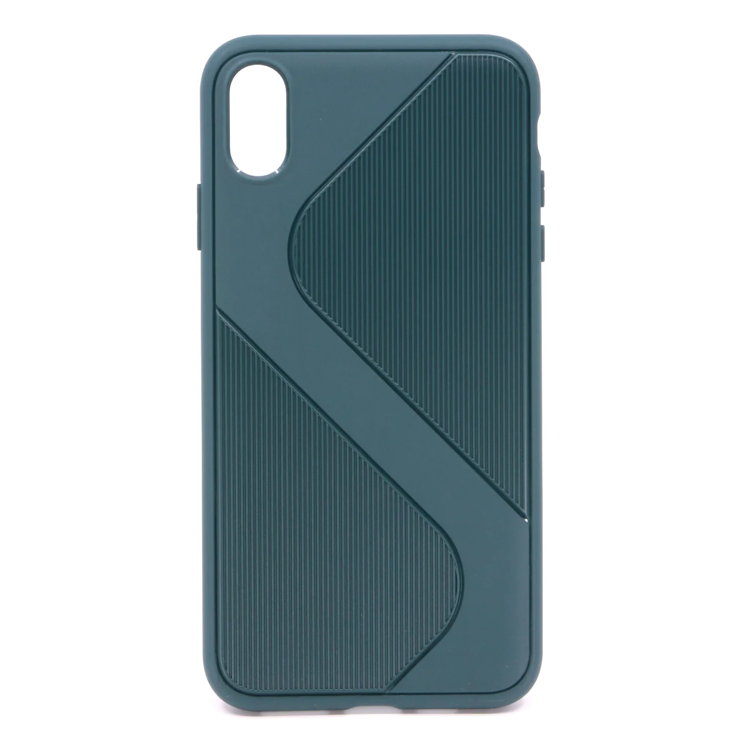 Nettech Apple iPhone XS Max Uyumlu Kendinden Desenli Arka Koruma Kılıf (Yeşil) NT-79737