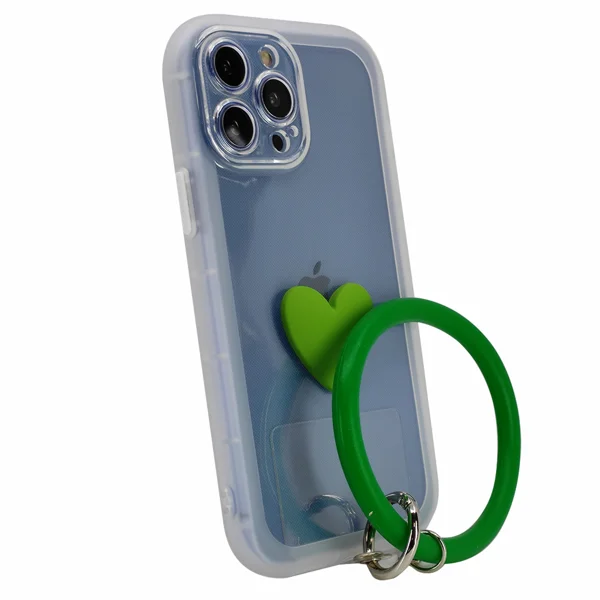 Nettech Apple iPhone 13 Pro Max Uyumlu Halka Bilekli Şeffaf Seri Arka Koruma Kılıf (Şeffaf) NT-97232 - 2