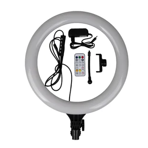 Zore MJ38 RGB 25W Ring Light Canlı Yayın 38cm USB'li ve Telefon Stand - Siyah