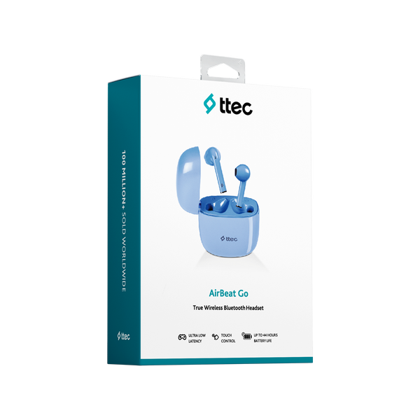 Ttec AirBeat Go Gerçek Kablosuz TWS Bluetooth Kulaklık Mavi - 1