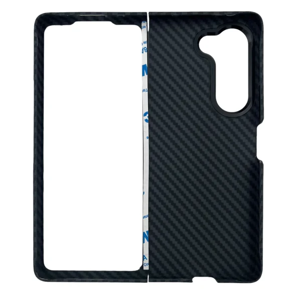 Nettech Samsung Galaxy Z Fold 5 Uyumlu Karbon Seri Arka Koruma Kılıf (Siyah) NT-111513 - 3