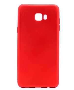 Galaxy C9 Pro Kılıf Zore Premier Silikon Kapak - Kırmızı