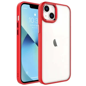 Apple iPhone 14 Plus Kılıf Zore Krom Kapak - Kırmızı