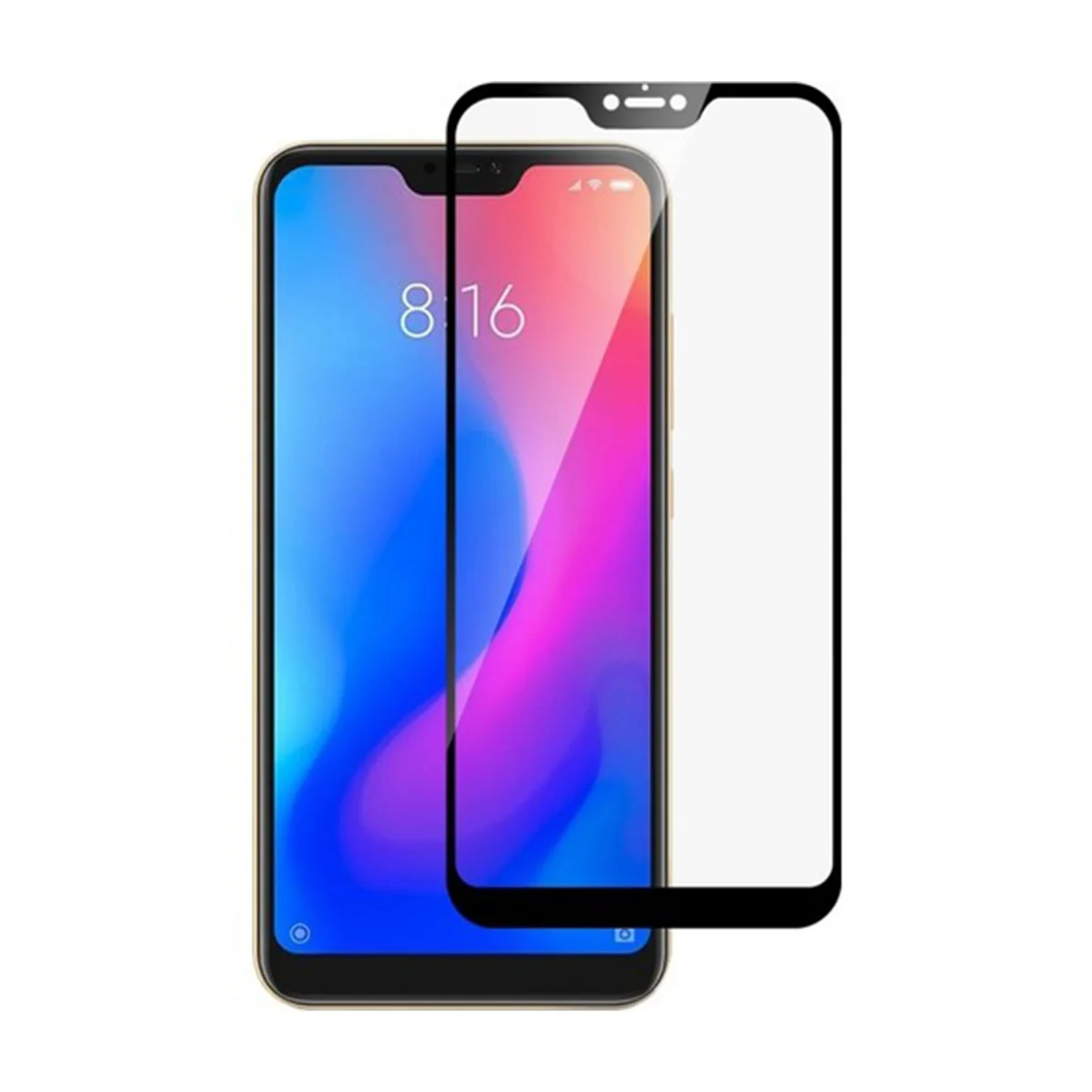 Nettech Xiaomi Mi 8 Lite Uyumlu 5D Glas Full Cam Koruyucu (Siyah) VR-14865