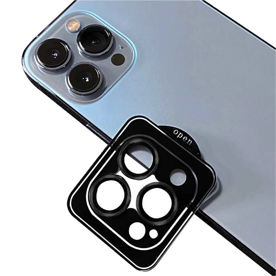 Apple iPhone 14 Pro Zore CL-09 Kamera Lens Koruyucu - Siyah