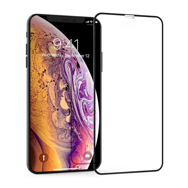 Nettech Apple iPhone 11 Pro Max Uyumlu 5D Glas Full Cam Koruyucu (Siyah) VR-14842