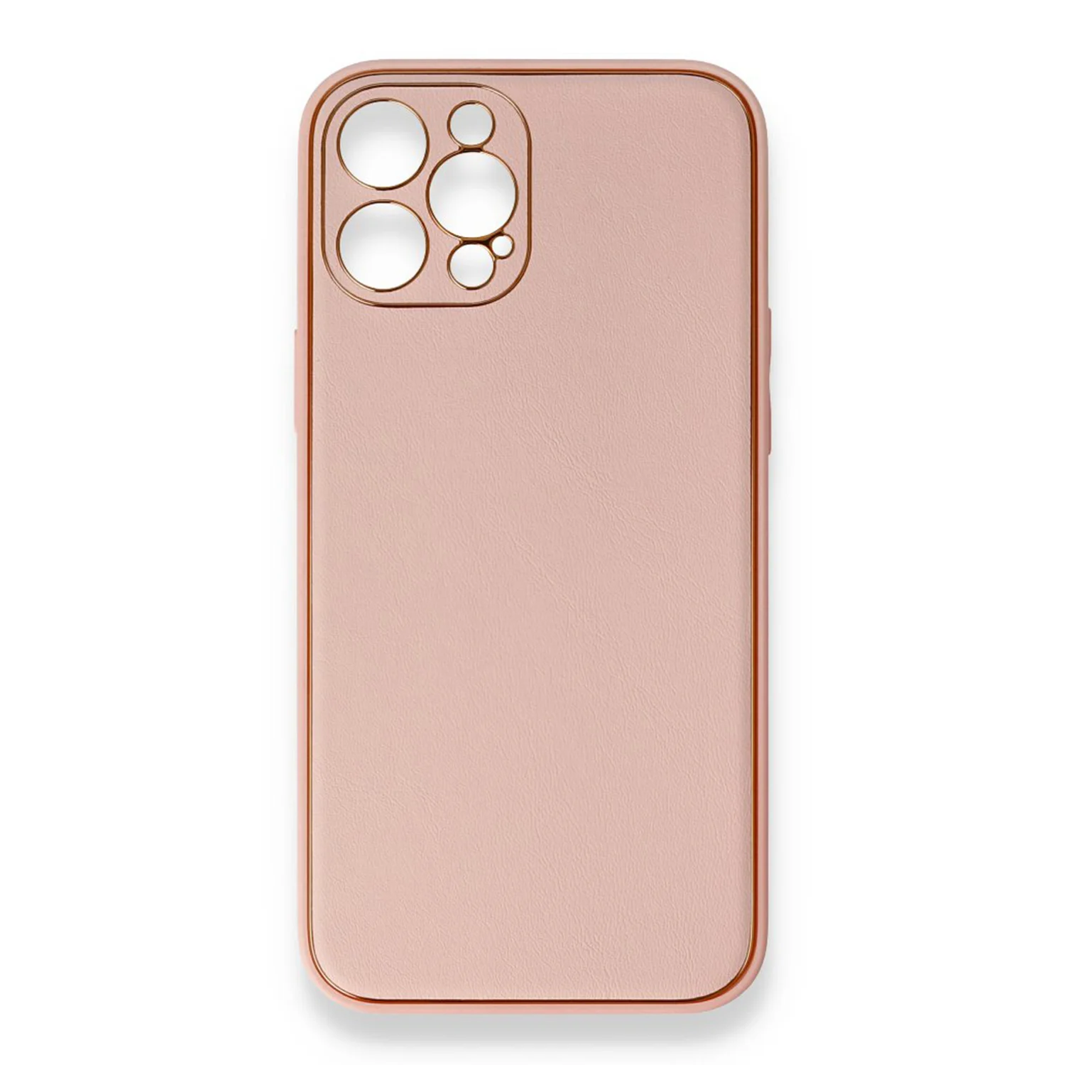 Nettech Apple iPhone 13 Pro Max Uyumlu Coco Leather Seri Arka Koruma Kılıf (Pembe) NT-90469