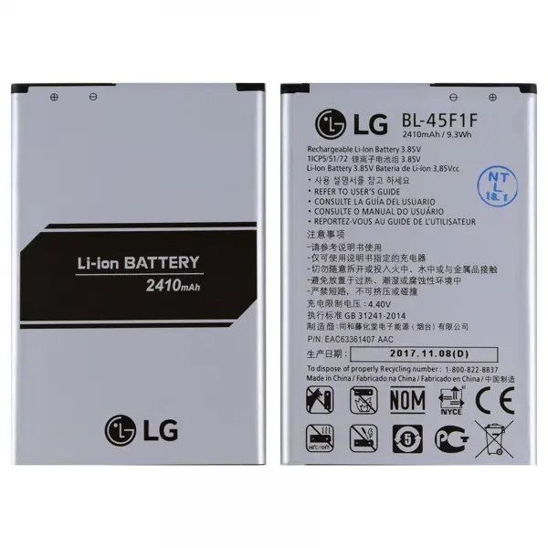 Teknonet LG K8 2017 Uyumlu LG BL-45F1F 2410 mAh Batarya NT-21427