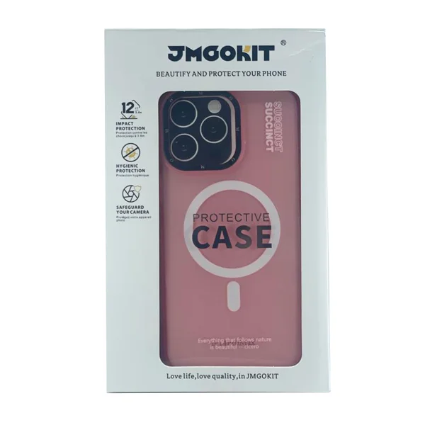 Nettech Apple iPhone 15 Pro Max Uyumlu NT-N002 Magsafe Arka Koruma Kılıf (Pembe) NT-104048 - 3