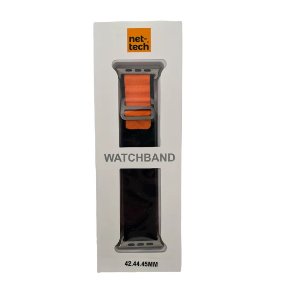 Nettech Apple Watch Seri 42/44 mm Uyumlu Kumaş Kordon (Siyah) NT-100592 - 4