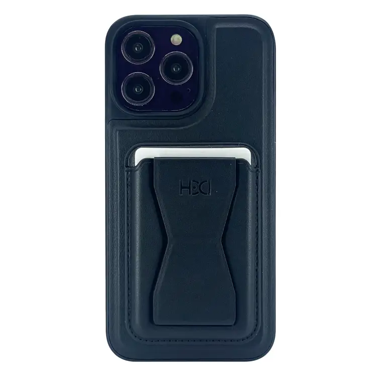 Nettech Apple iPhone 13 Pro Max Uyumlu Deri Purse Seri Arka Koruma Kılıf (Siyah) NT-101335