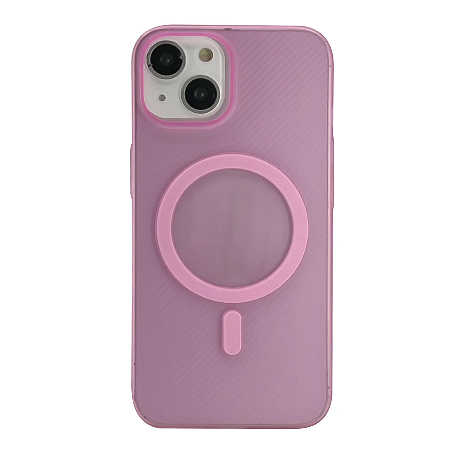 Nettech Apple iPhone 15 Plus Uyumlu NT-N010 Slim Magsafe Arka Koruma Kılıf (Pembe) NT-104496