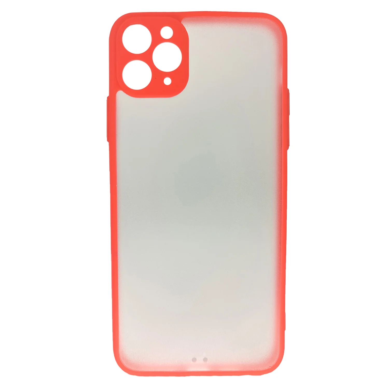 Nettech Apple iPhone 11 Pro Uyumlu Kontrast Renkli Tuş Seri Arka Koruma Kılıf (Kırmızı) NT-88637