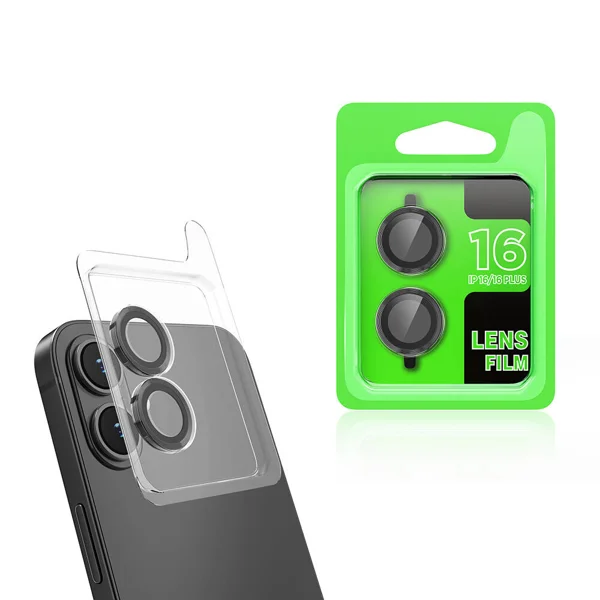 Apple iPhone 16 Zore CL-07 Kamera Lens Koruyucu - Siyah