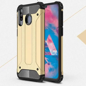 Galaxy M30 Kılıf Zore Crash Silikon Kapak - Gold