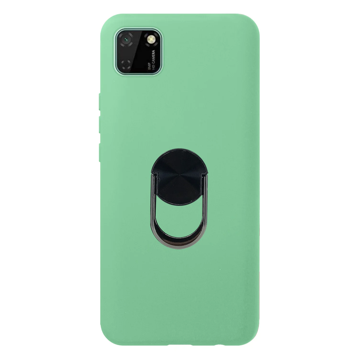 Nettech Huawei Y5p Uyumlu Leather Ring Nano Arka Koruma Kılıf (Yeşil) NT-83048
