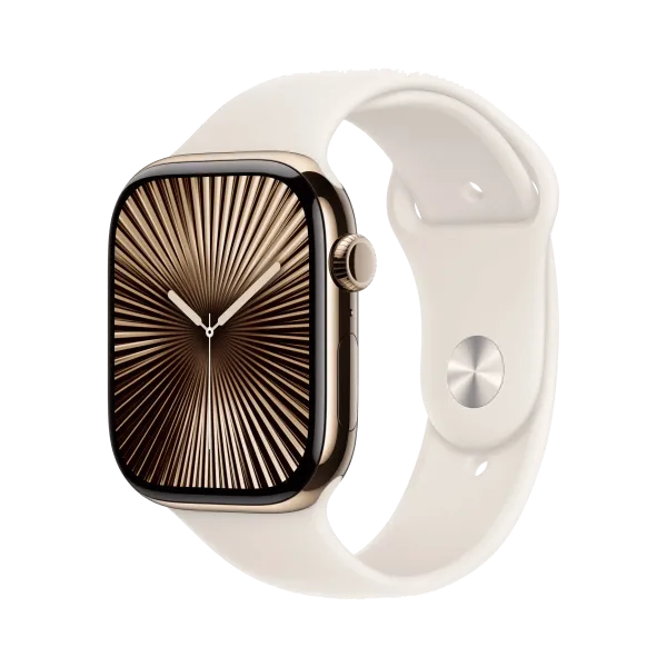 Apple Watch Series 10 - Titanyum - 46mm - Cellular - Altın - 1