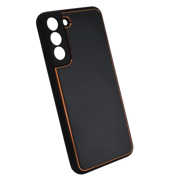 Nettech Samsung Galaxy S22 Plus Uyumlu Coco Leather Seri Arka Koruma Kılıf (Siyah) NT-93498 - 2