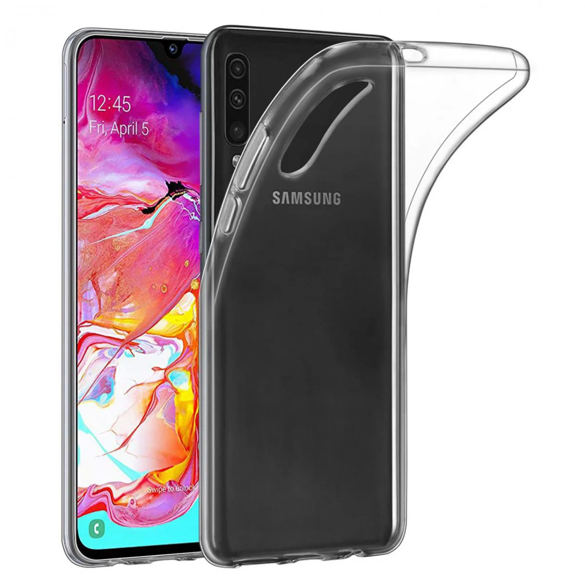 Nettech Samsung Galaxy A70 Uyumlu Lüx Seri Arka Koruma Kılıf (Şeffaf) VR-20752