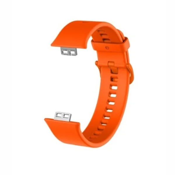 Nettech Huawei Watch Fit Uyumlu Silikon Kordon (Turuncu) NT-96821 - 2