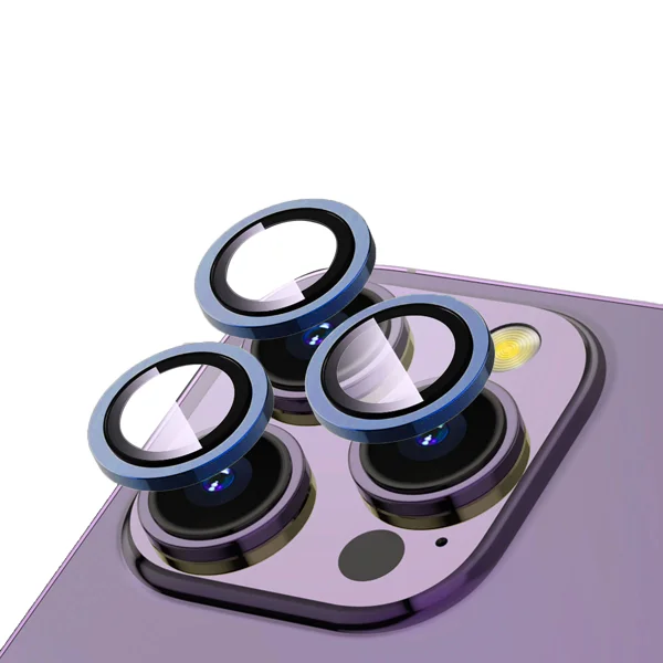 Apple iPhone 15 Pro Zore CL-12 Premium Safir Parmak İzi Bırakmayan Anti-Reflective Kamera Lens Koruyucu - Midnight - 1