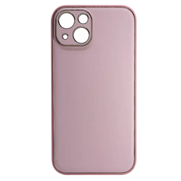 Nettech Apple iPhone 14 Uyumlu Coco Leather Seri Arka Koruma Kılıf (Pembe) NT-99613