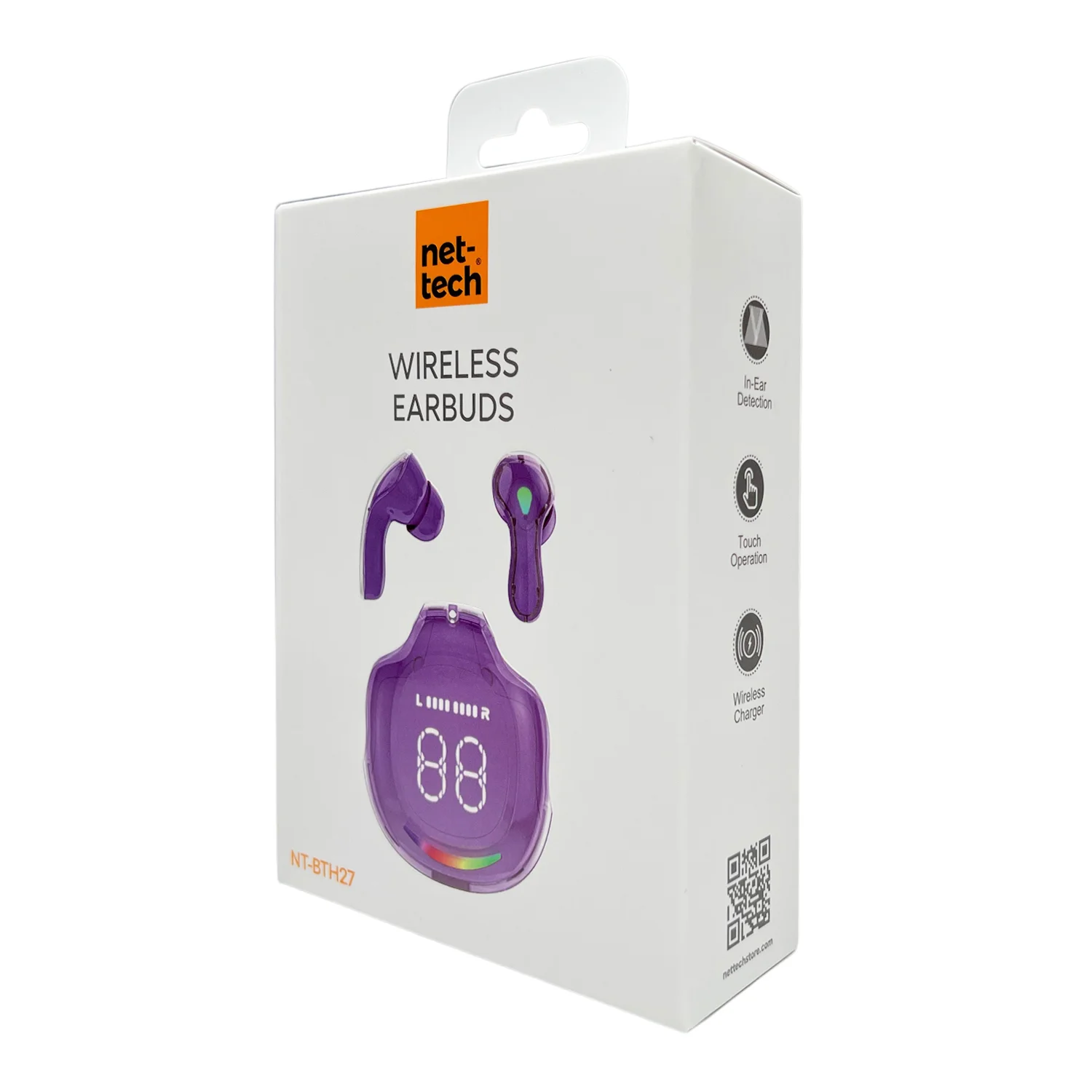 Nettech NT-BTH27 Kulakiçi Bluetooth Kulaklık (Lila) NT-107865