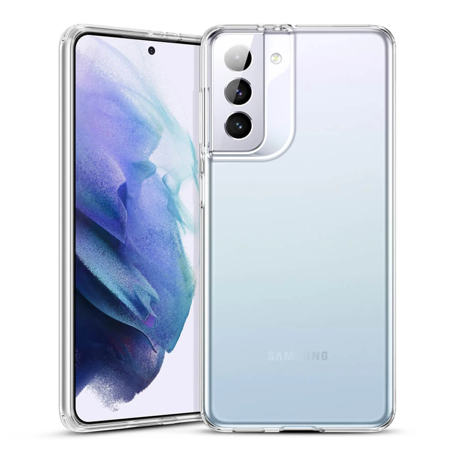 Nettech Samsung Galaxy S21 Plus Uyumlu Lüx Seri Arka Koruma Kılıf (Şeffaf) NT-84680