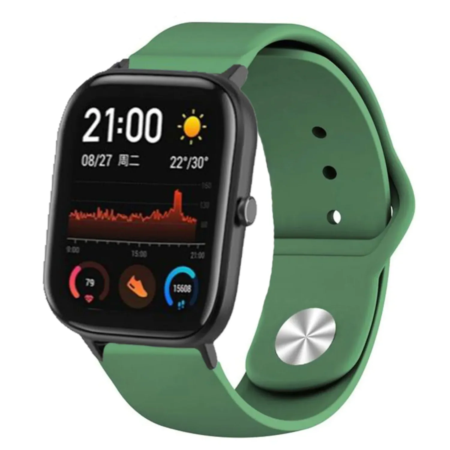 Nettech Oppo Watch 41 mm Uyumlu Silikon Kordon (Yeşil) NT-96987