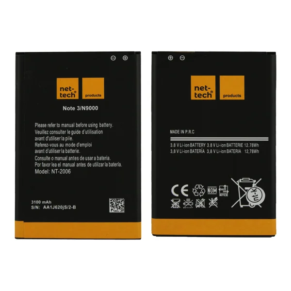 Teknonet Samsung Galaxy N9000 Note 3 Uyumlu Nettech 2900 MAh Batarya NT-32427 - 1