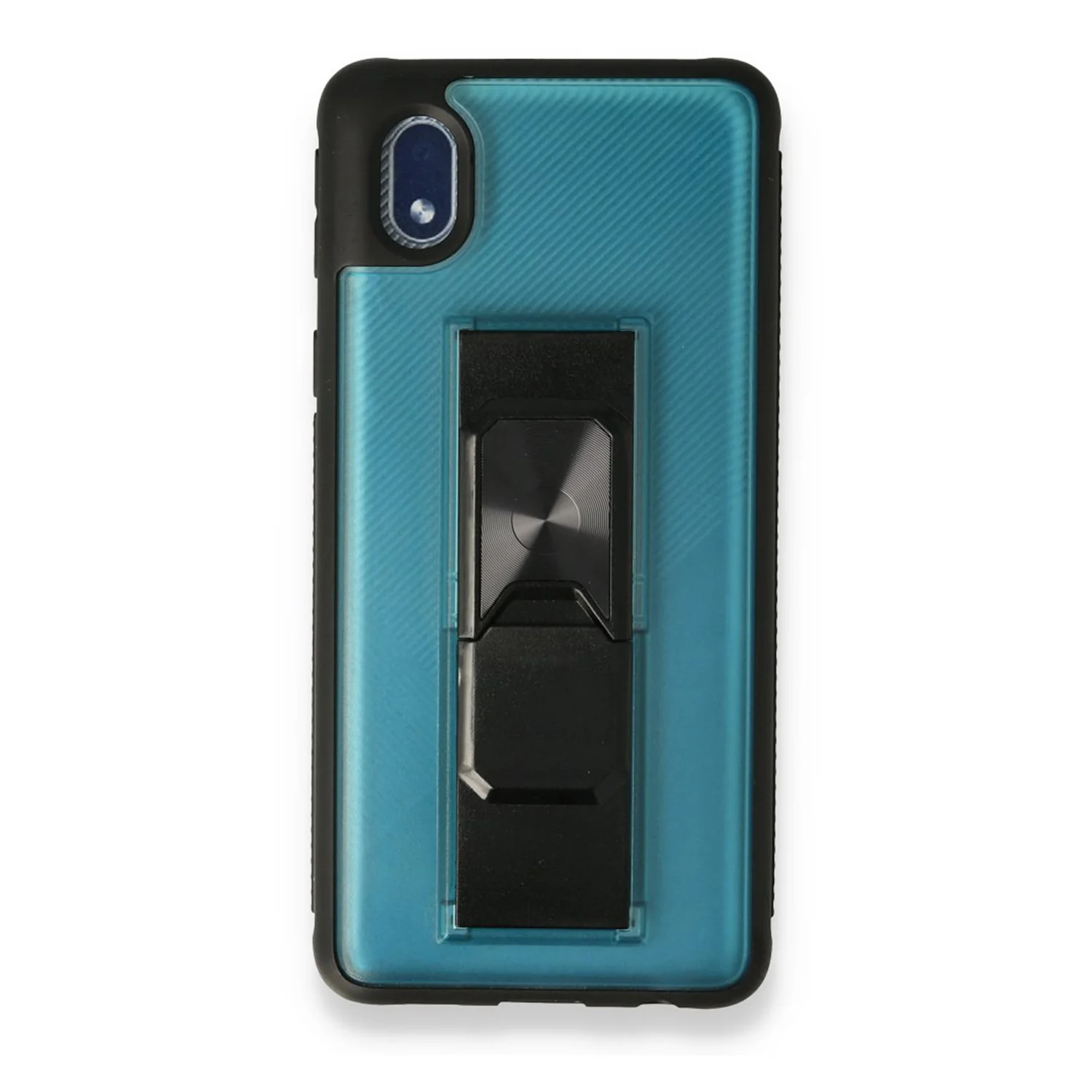 Nettech Samsung Galaxy A01 Core Uyumlu MicroCase Mıknatıs Yüzüklü Arka Koruma Kılıf (Turkuaz) NT-86955