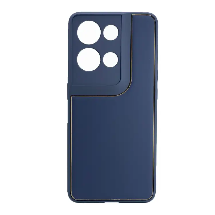 Nettech Oppo Reno 8 Pro Uyumlu Coco Leather Seri Arka Koruma Kılıf (Gri) NT-99659