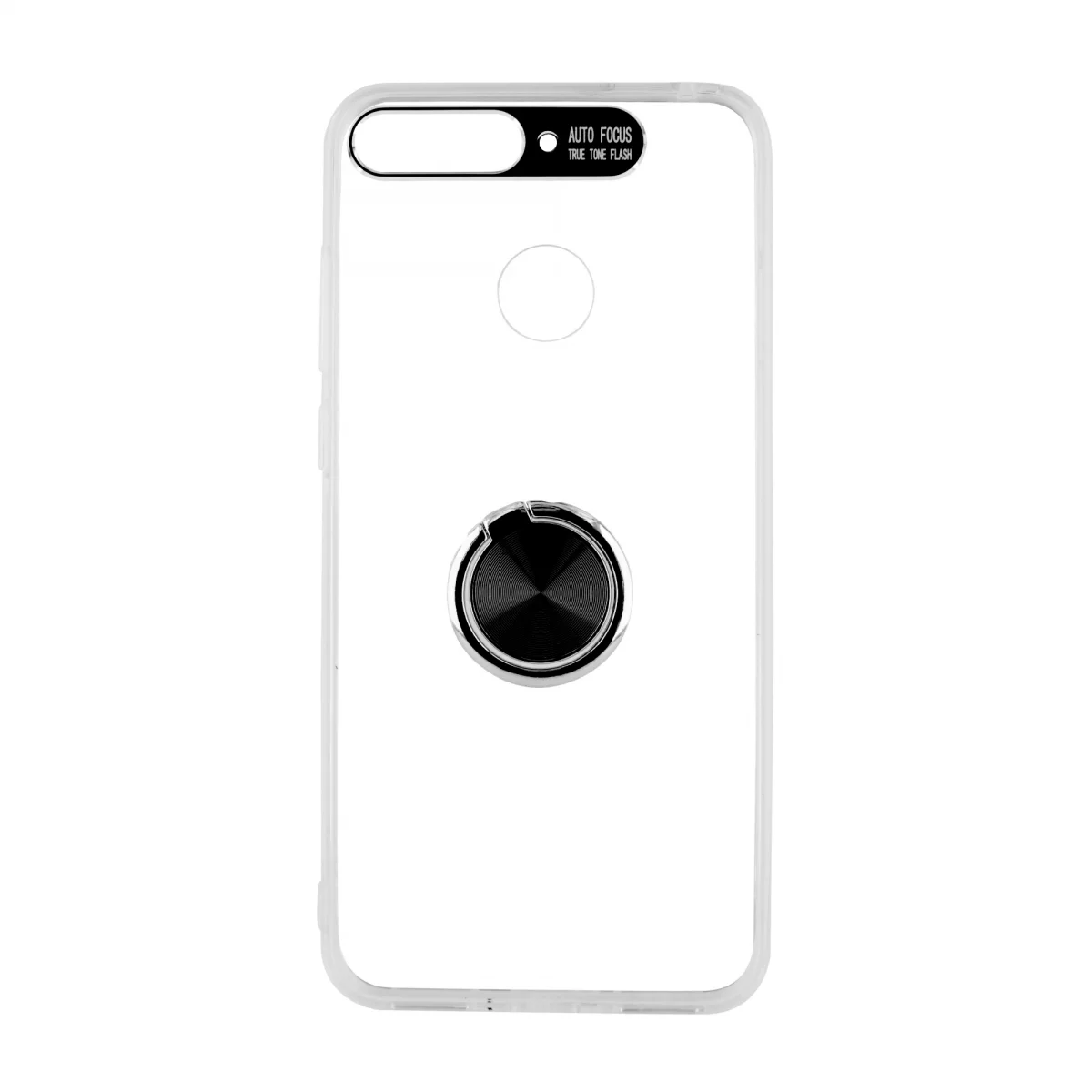 Nettech Huawei Y7 2018 Uyumlu Doris Ring Arka Koruma Kılıf (Şeffaf) VR-14972