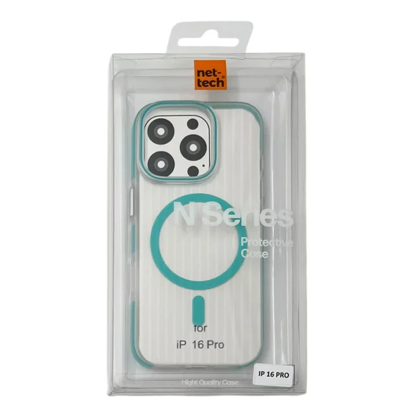 Nettech Apple iPhone 16 Pro Uyumlu MagSafe Mıknatıslı Seri Arka Koruma Kılıf (Yeşil) NT-111548 - 3