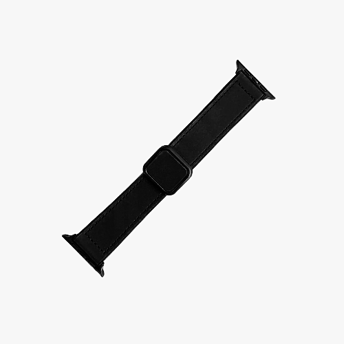 Nettech Apple Watch Series 10 46 mm Uyumlu Deri Kordon (Siyah) NT-112391
