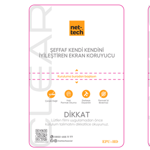 Nettech Uyumlu Ön Koruma Telefon Mat Kesme Nano Ekran Koruyucu (Şeffaf) NT-85101