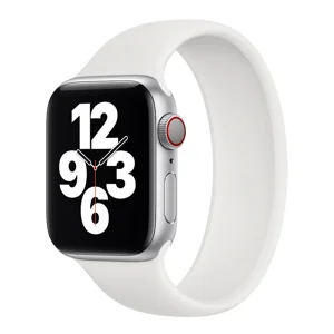Nettech Apple Watch Seri 40/38 mm Uyumlu Silikon Kordon (Beyaz) NT-85355