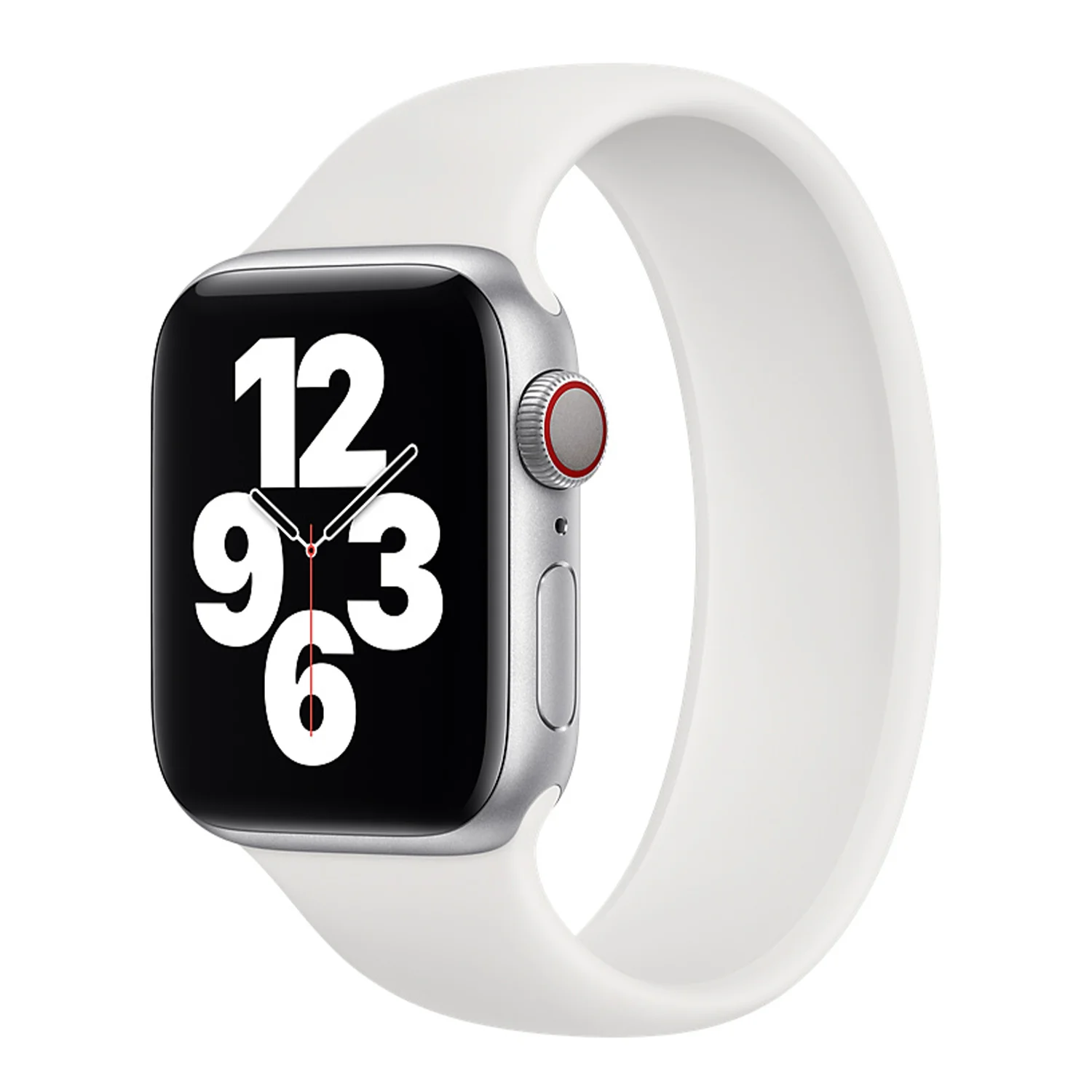 Nettech Apple Watch Seri 40/38 mm Uyumlu Silikon Kordon (Beyaz) NT-85355