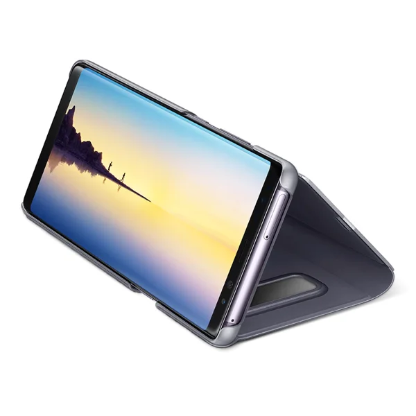 Nettech Samsung Galaxy A20 Uyumlu Clear View Aynalı Kapaklı Kılıf (Gri) NT-85415 - 3