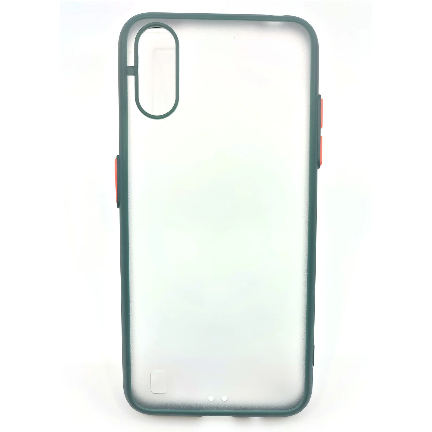 Nettech Samsung Galaxy A01 Uyumlu Kontrast Renkli Tuş Seri Arka Koruma Kılıf (Yeşil) NT-88694