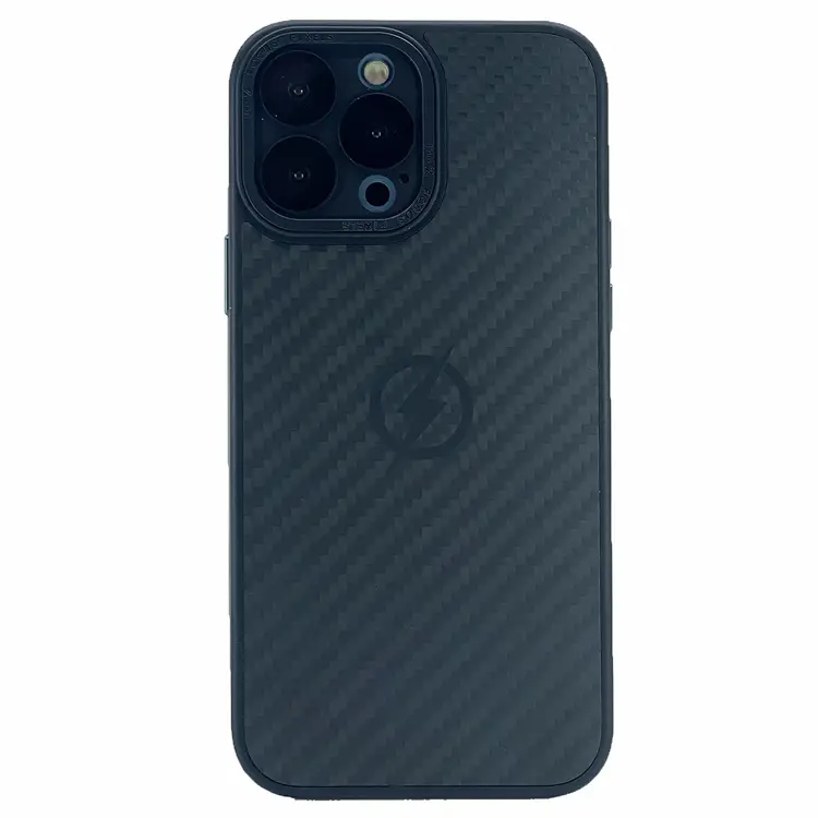 Nettech Apple iPhone 13 Pro Uyumlu Grand Karbon Seri Arka Koruma Kılıf (Siyah) NT-100488