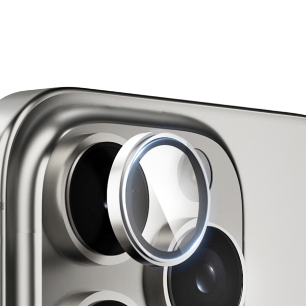 Nettech Apple iPhone 16 Pro Max Uyumlu Alüminyum Seri Kamera Cam Koruyucu (Gri) NT-111115 - 1