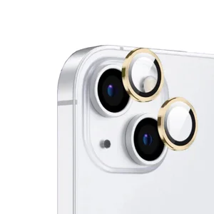 Apple iPhone 15 Plus Zore CL-12 Premium Safir Parmak İzi Bırakmayan Anti-Reflective Kamera Lens Koruyucu - Sarı