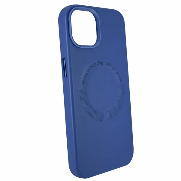 Nettech Apple iPhone 11 Uyumlu Deri Magsafe Seri Arka Koruma Kılıf (Mavi) NT-98233 - 2